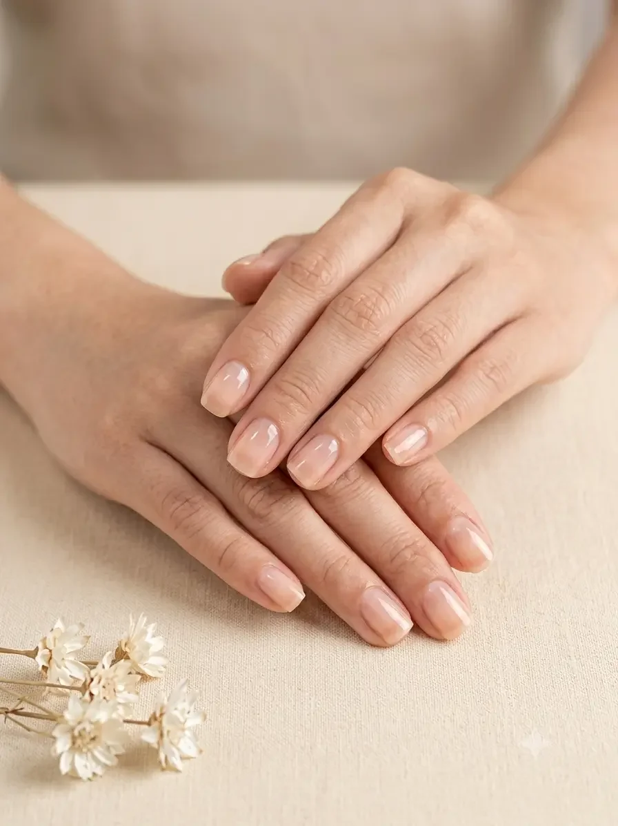 Manucure naturelle réalisée avec précision chez Bono Beauty